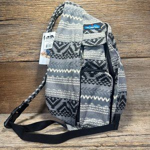 KAVU Mini Rope Bag Cotton Crossbody Sling Backpack Grandpas Sweater NWT
